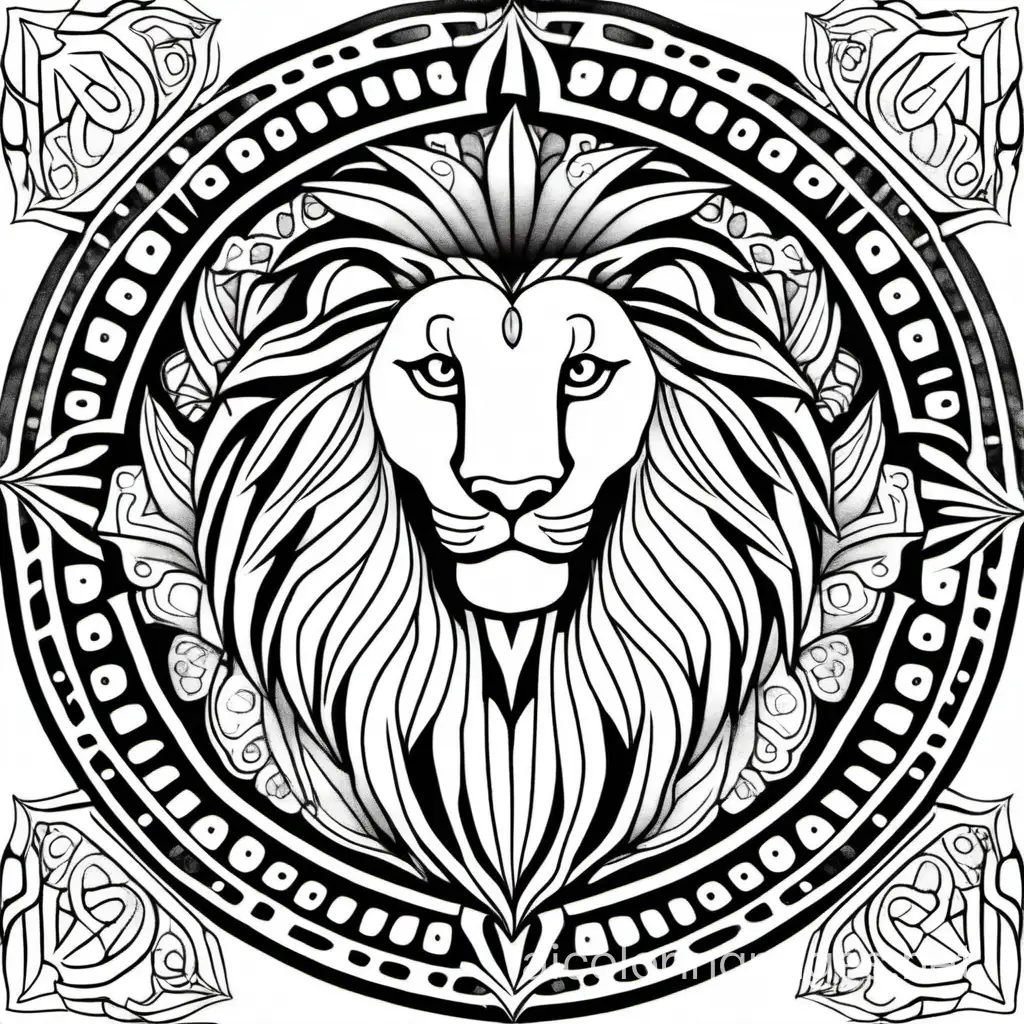 Mandala-Lion-Coloring-Page-for-Kids-Simple-and-Fun-Line-Art