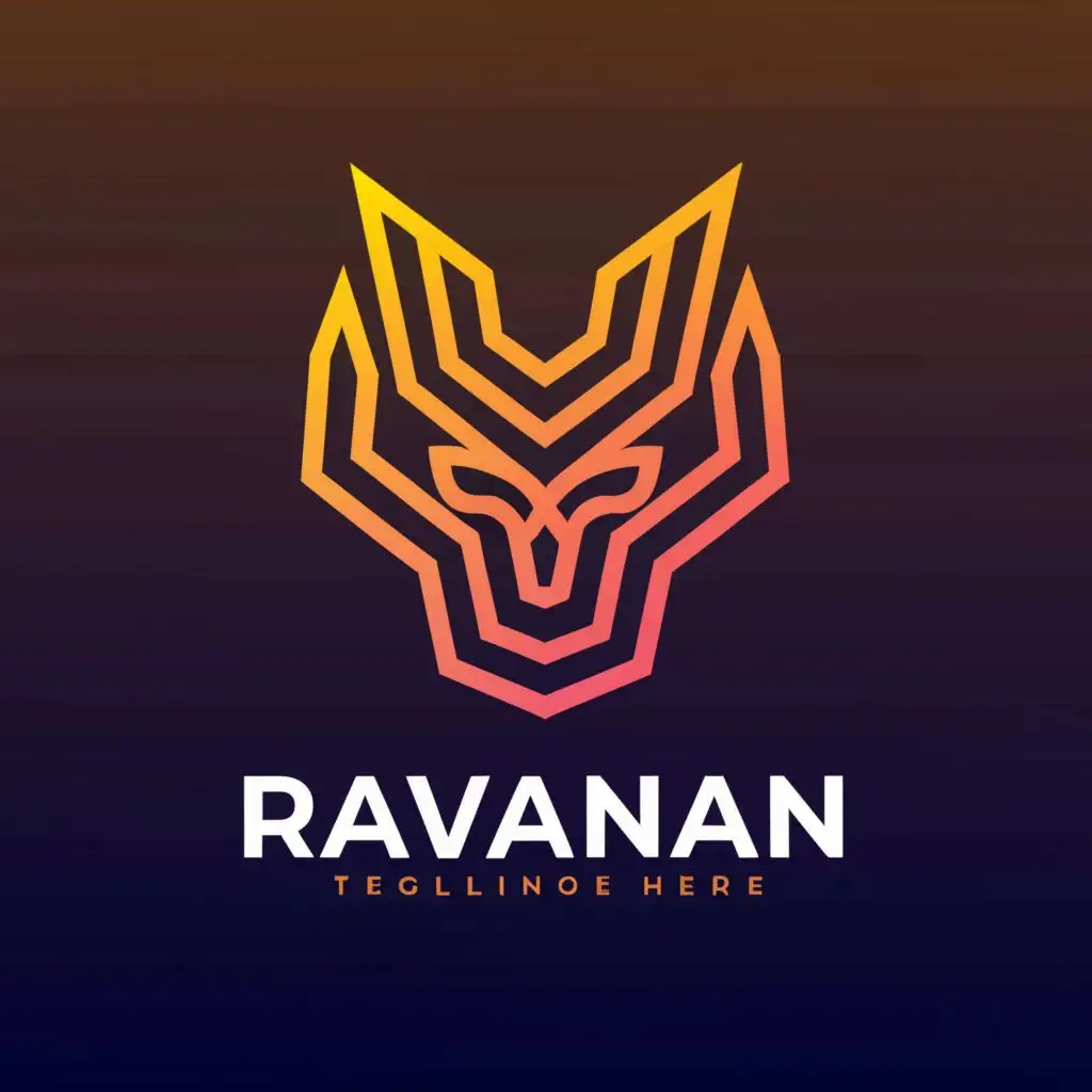 a logo design,with the text "ravanan", main symbol:Ravana ,complex,be used in Technology industry,clear background