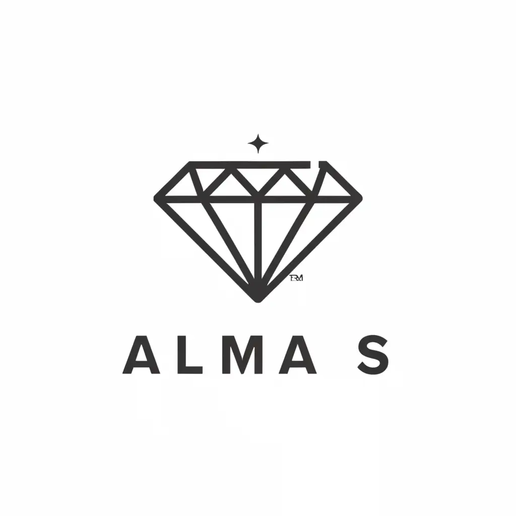 a logo design,with the text "AlMas", main symbol:Diamond,Moderate,be used in Entertainment industry,clear background