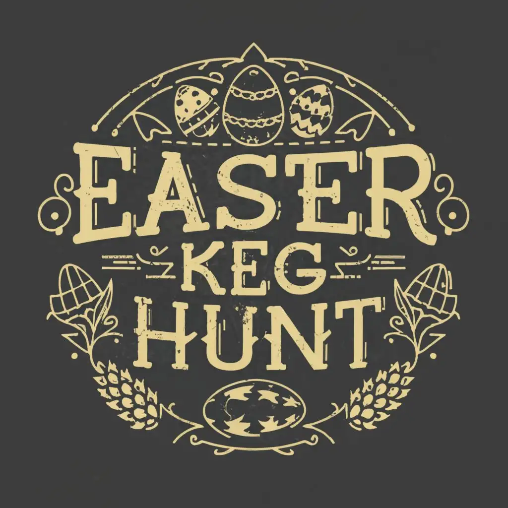 logo, Easter Keg Hunt outdoors, with the text "BBC", typography
