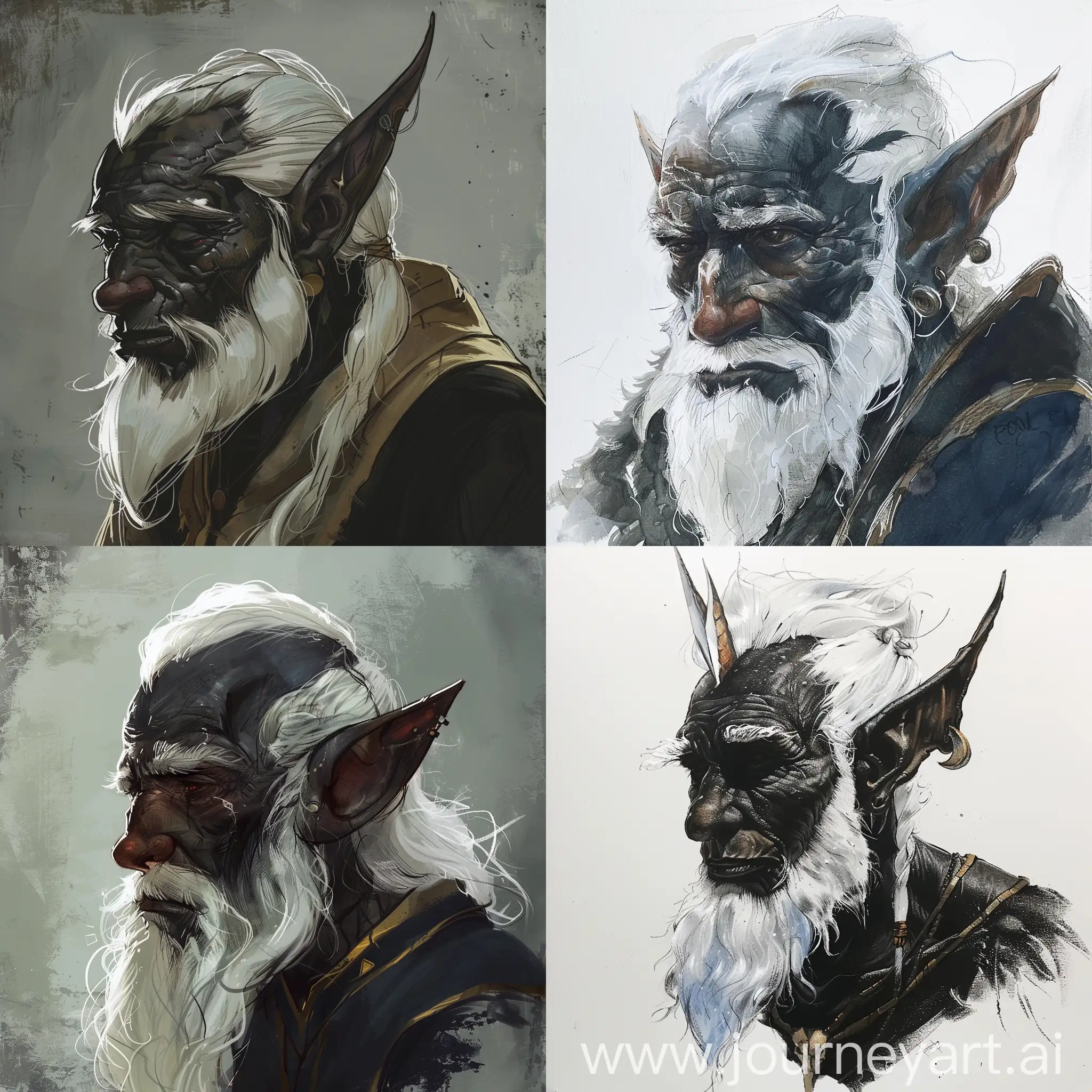 Elvish-Dwarf-with-Black-Skin-and-White-Hair