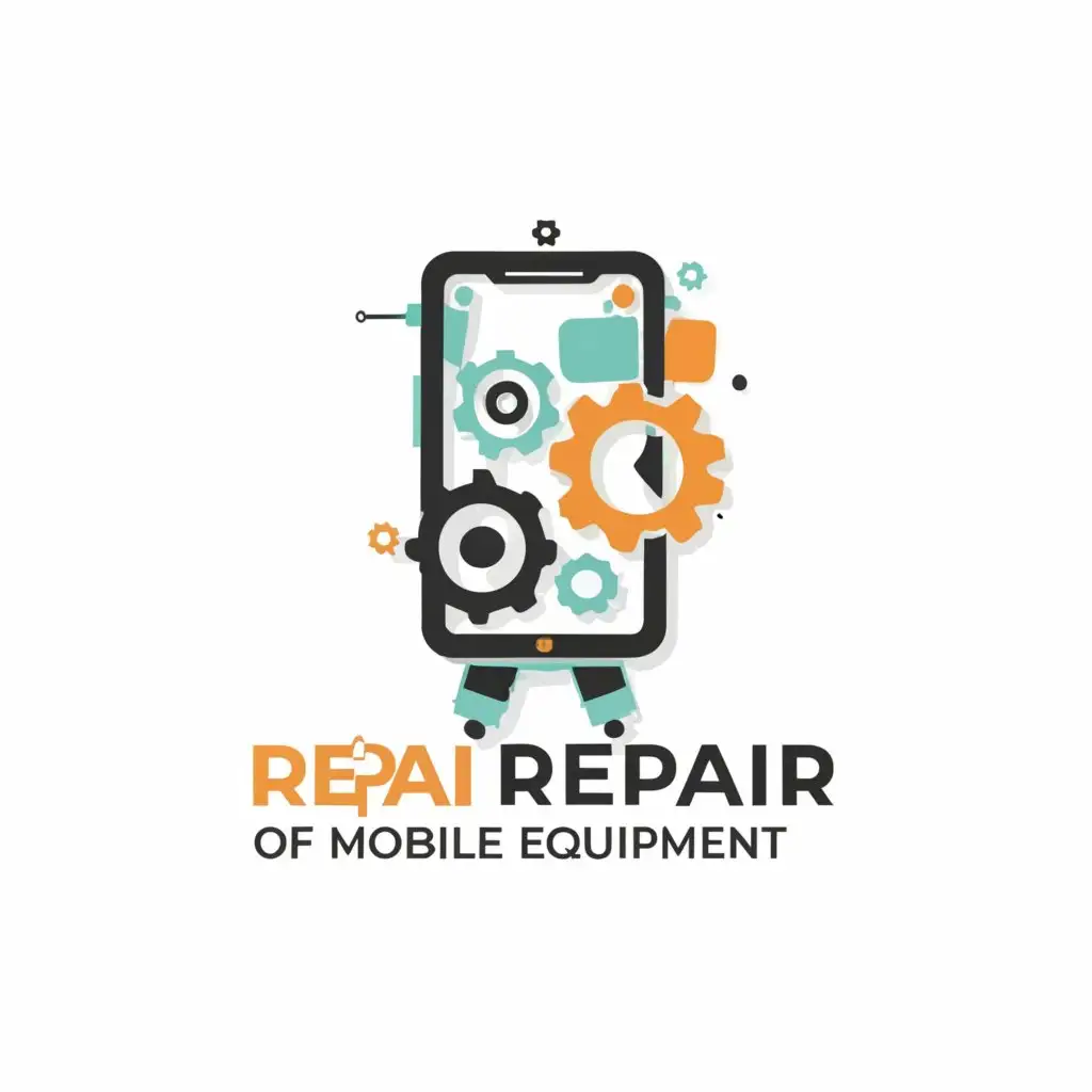 a logo design,with the text "Repair of mobile equipment", main symbol:phone,Moderate,clear background