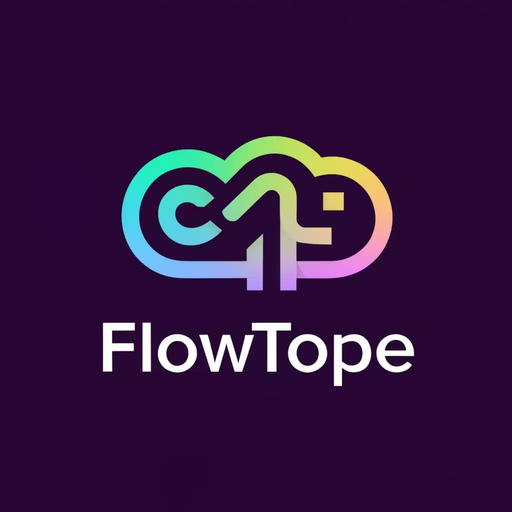 a logo design,with the text "Flowtope", main symbol:Cloud,complex,be used in Technology industry,clear background