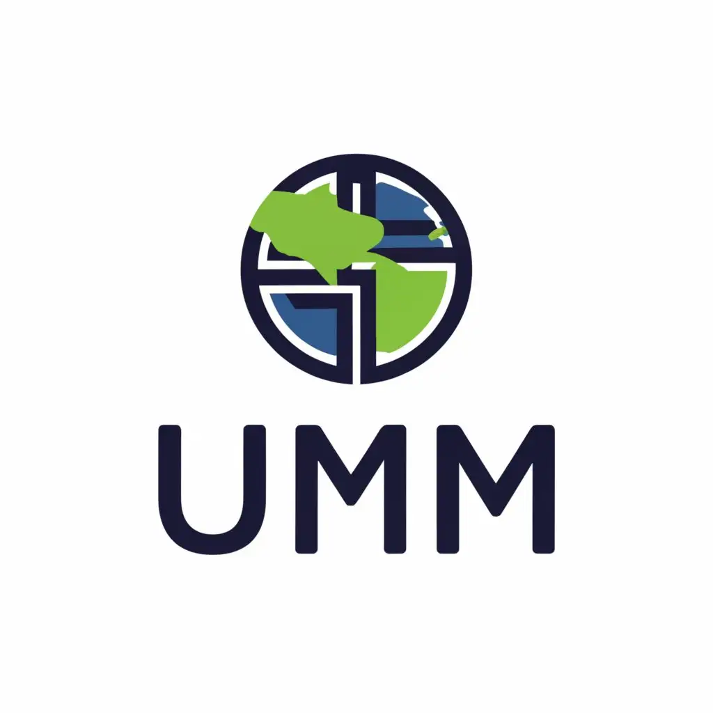 a logo design,with the text "U M M", main symbol:earth,Moderate,be used in Nonprofit industry,clear background