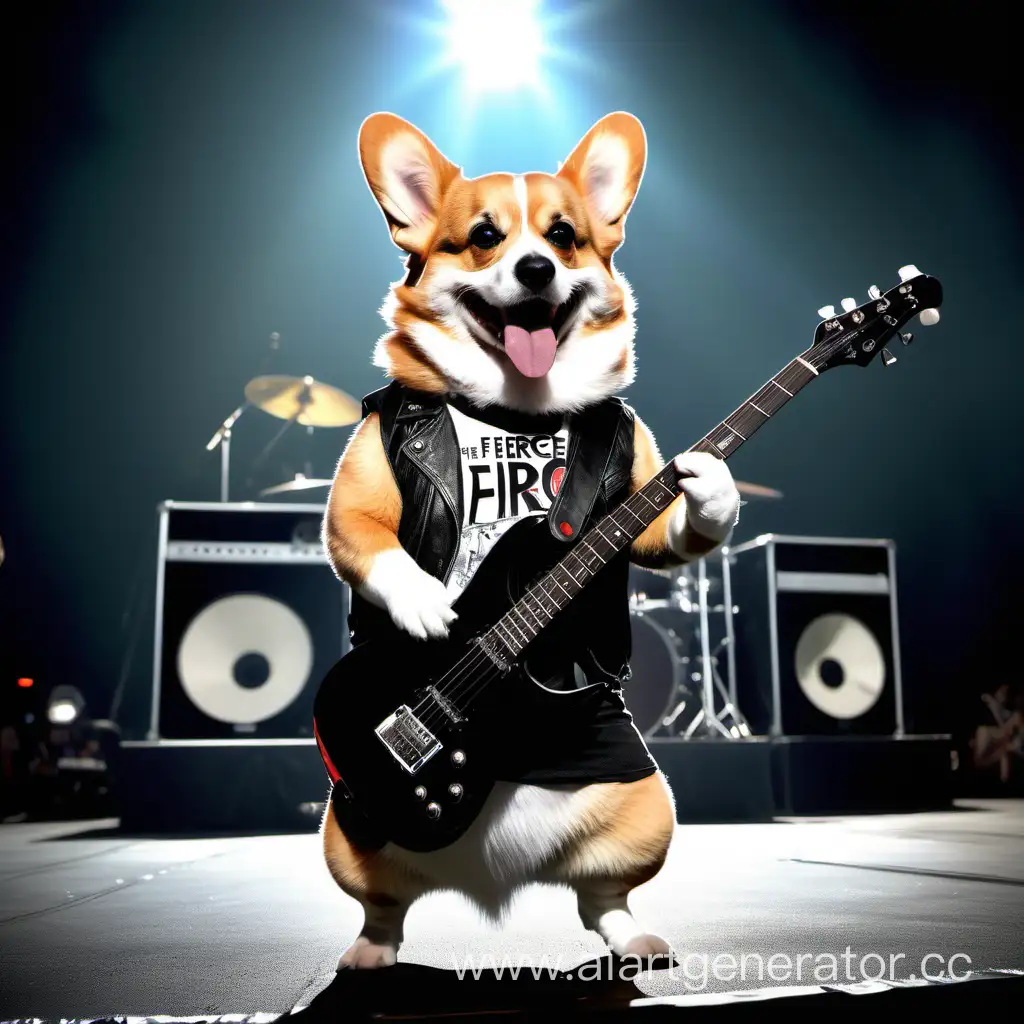 Energetic-EmoCorgi-Rocks-the-Stage-in-Vibrant-Concert-Performance