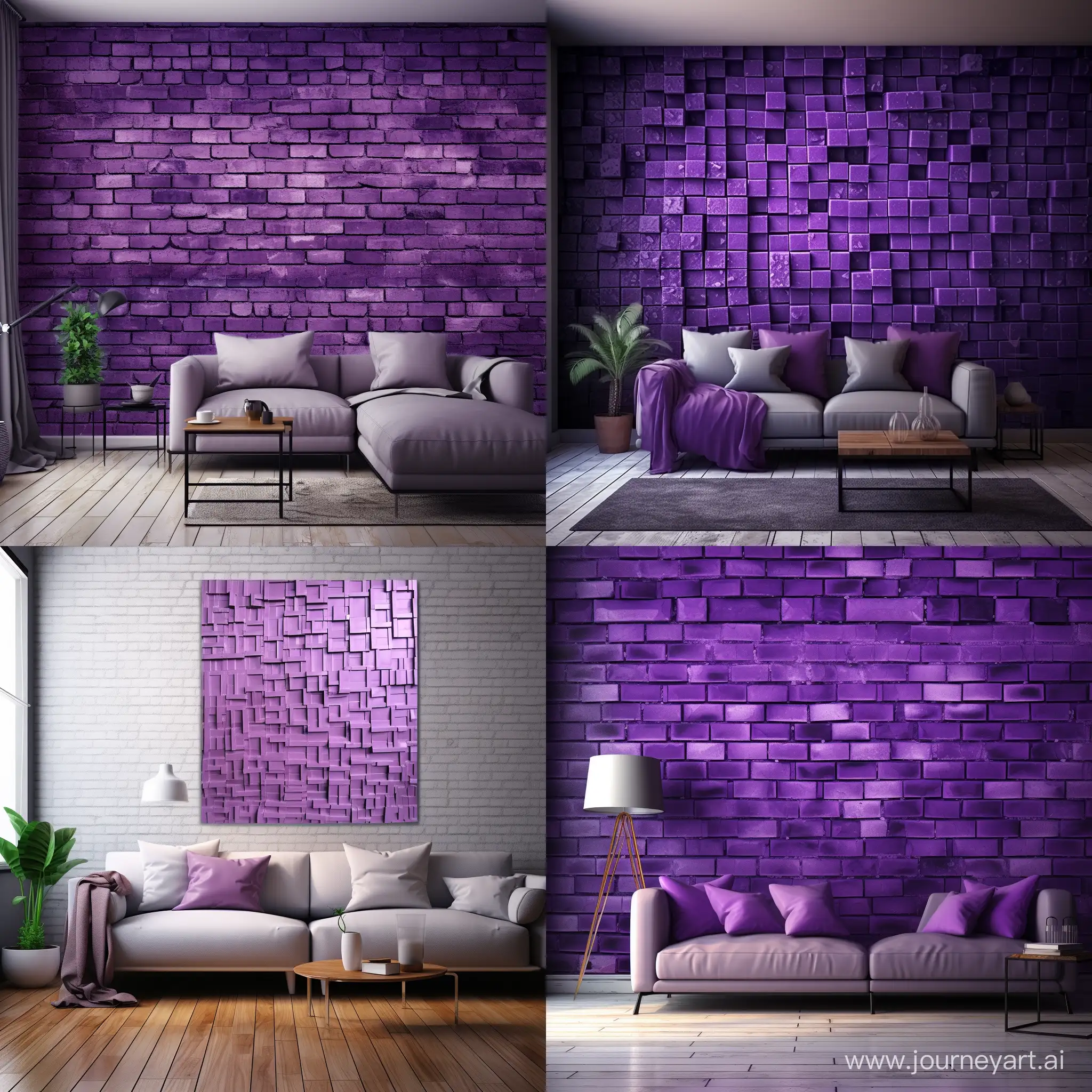purple metal brick wall