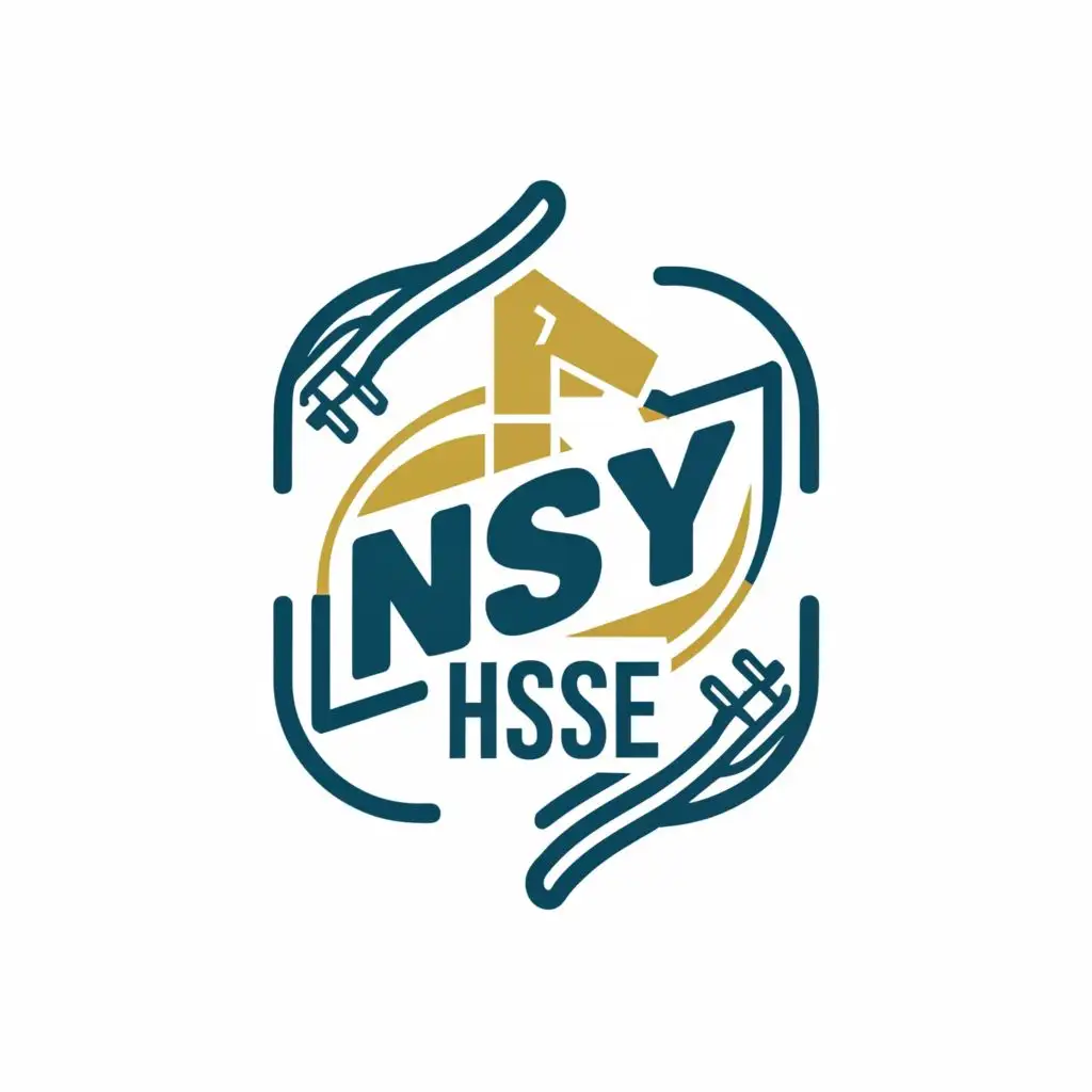 logo, safety in petroleum industry, with the text "NSY HSSE", typography