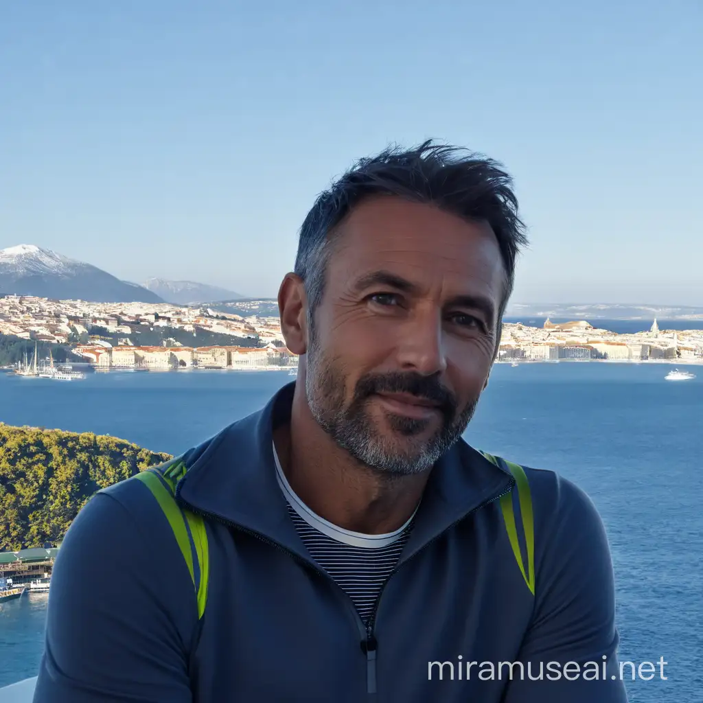 Handsome European Man Portrait at 40 Confident and Timeless Charm