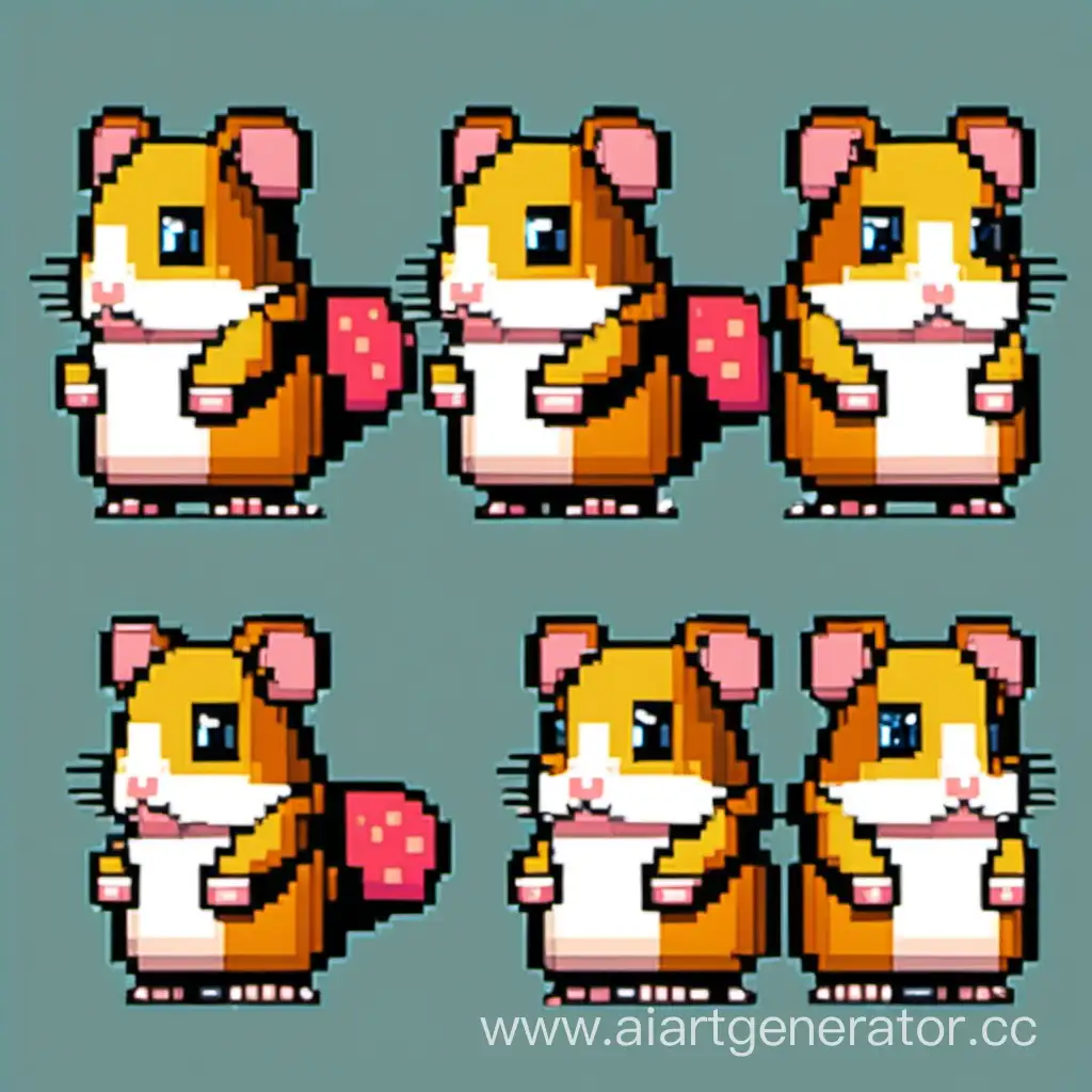 Pixel-Art-Representation-of-Hamster-Game-Character