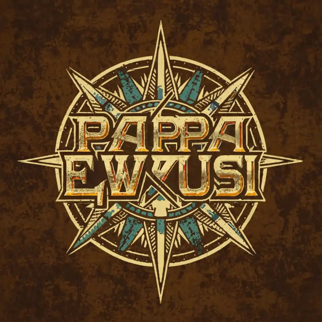 a logo design,with the text "Papa Ewusi", main symbol:Compass,complex,clear background
