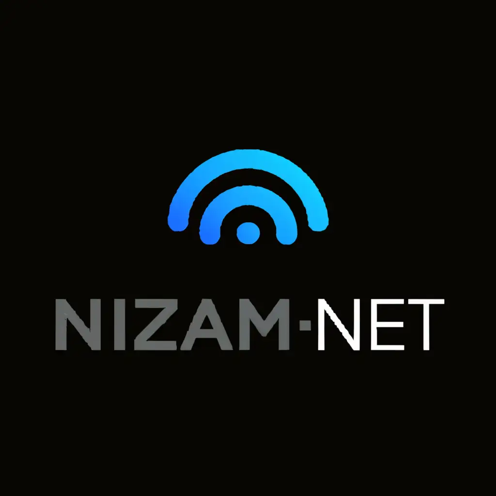 a logo design,with the text "nizamnet", main symbol:wireless,Moderate,be used in Internet industry,clear background