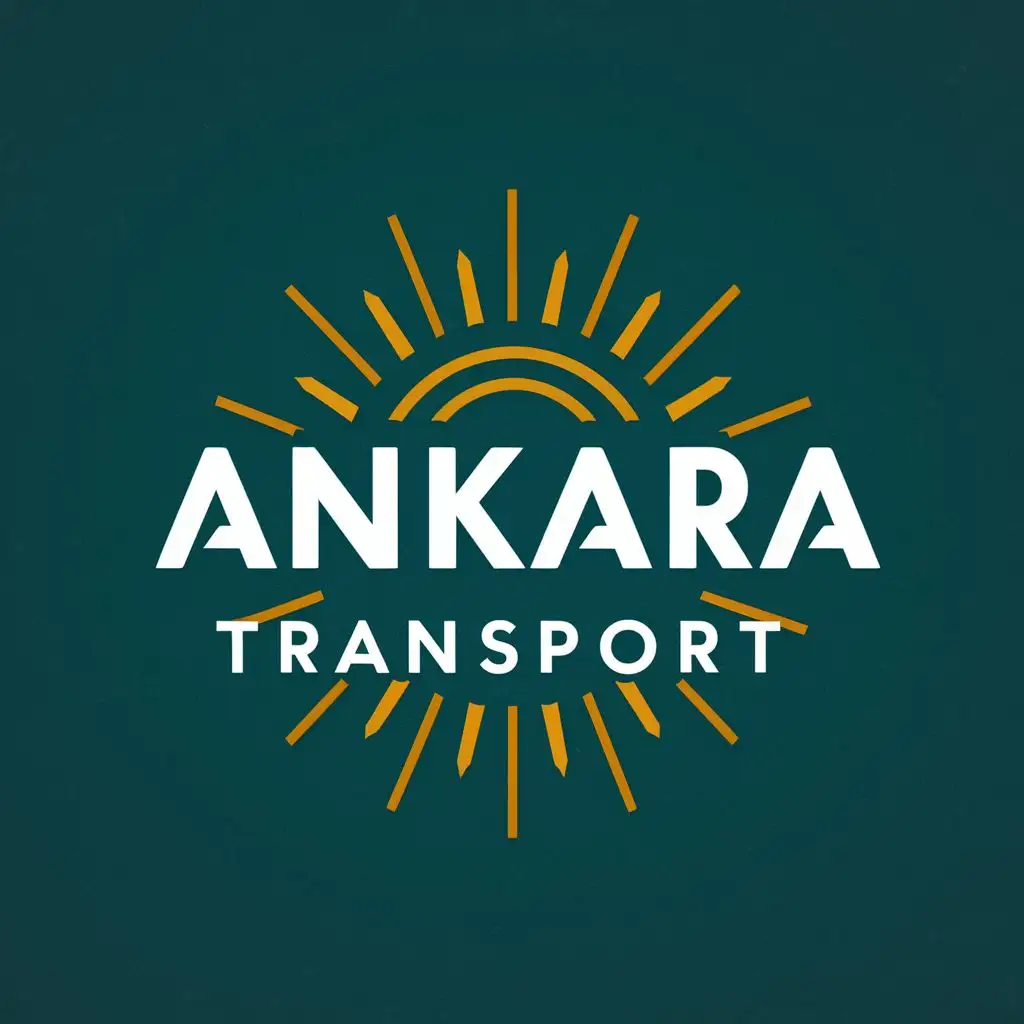 logo, Hitit sun, with the text "Ankara transport", typography