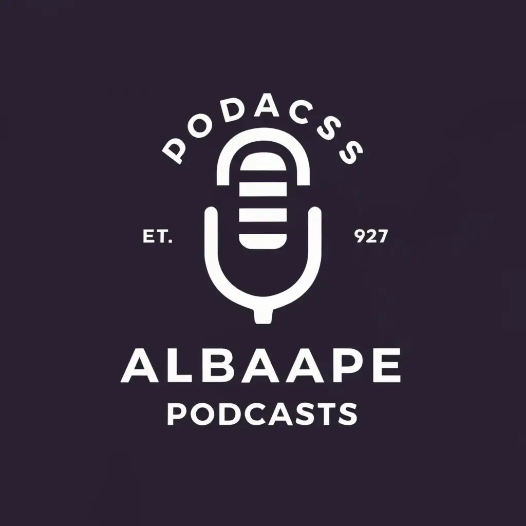 a logo design,with the text "AlBape Podcasts", main symbol:Podcasts Mic,Moderate,be used in Technology industry,clear background