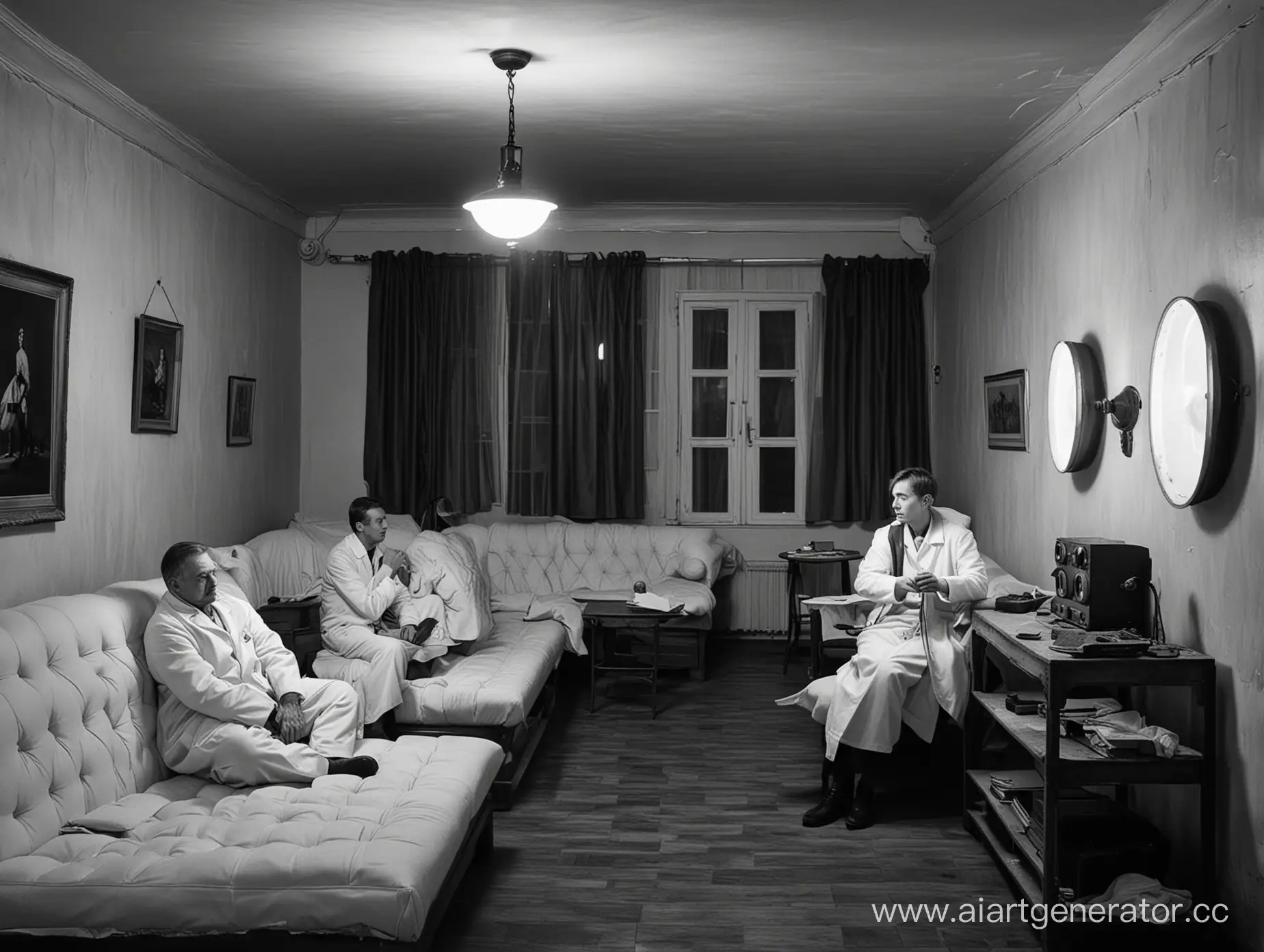 Intense-Group-Discussion-in-SovietStyle-Room