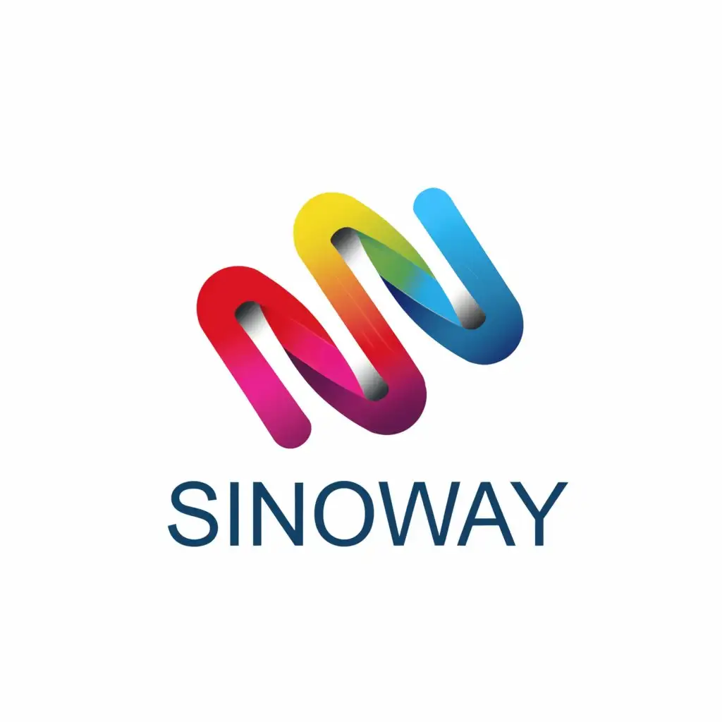a logo design, with the text 'Sinoway', main symbol: an audiovisual integration company serving multi national companies on their meeting rooms, training rooms. The logo should look professional with serif font and bold color, Moderate, be used in Technology industry, clear background