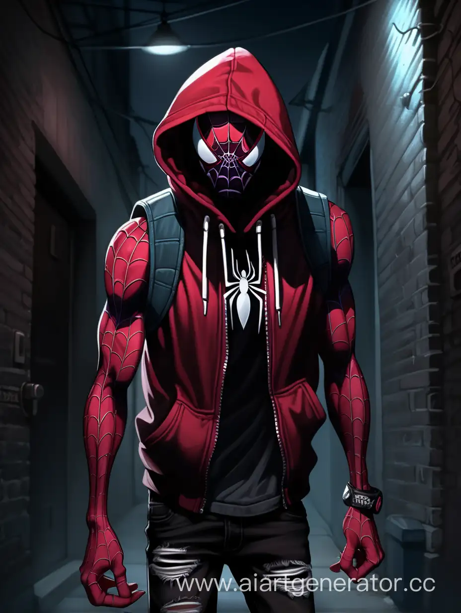 Sinister-Crimson-Spider-Emerges-from-Dark-Alley