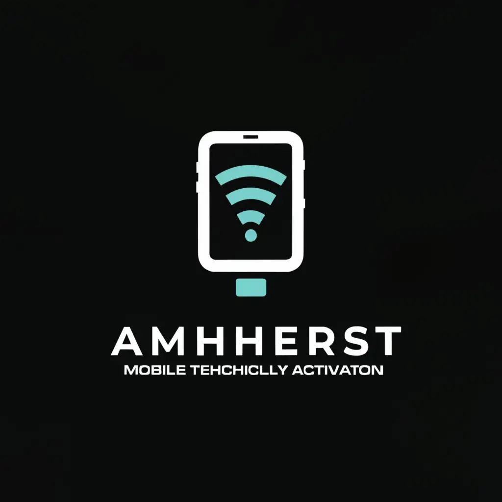 a logo design,with the text "Team Spruch 
Amherst Mobile Technically Support & Activation", main symbol:Mobile Cell Phone,Moderate,be used in Technology industry,clear background