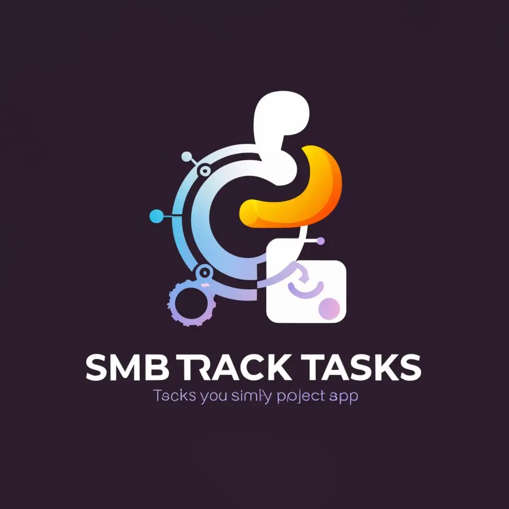 a logo design,with the text "SMB Track Task", main symbol:business app to track task on different project,Moderate,be used in Finance industry,clear background