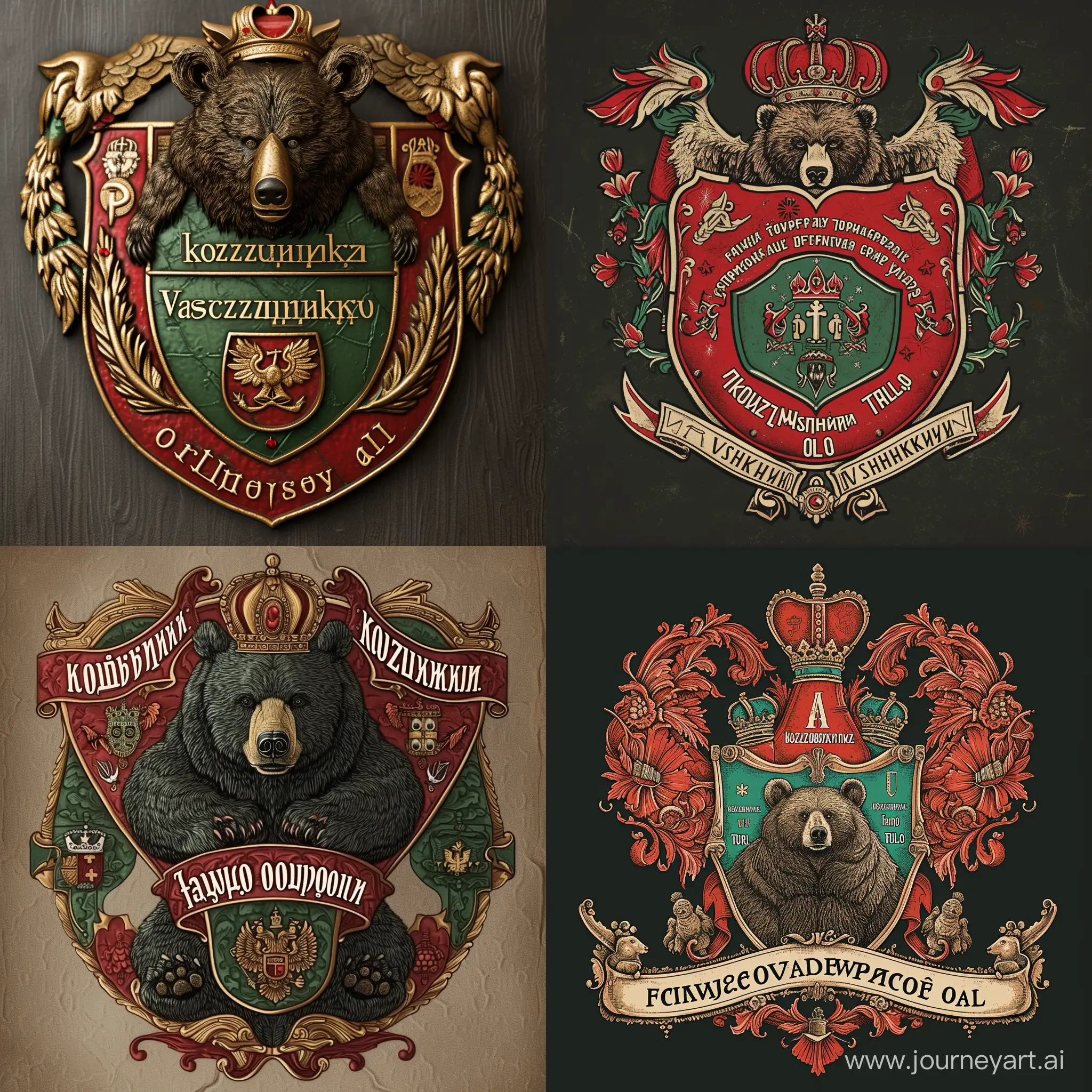 Family-Coat-of-Arms-Bear-Centerpiece-with-Heritage-and-Values