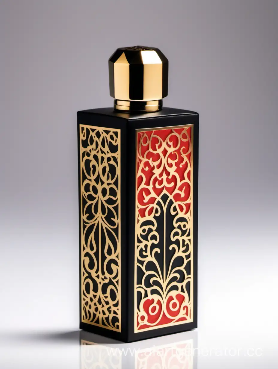 Luxury-Red-and-Gold-Perfume-Box-with-Arabesque-Pattern-on-White-Background