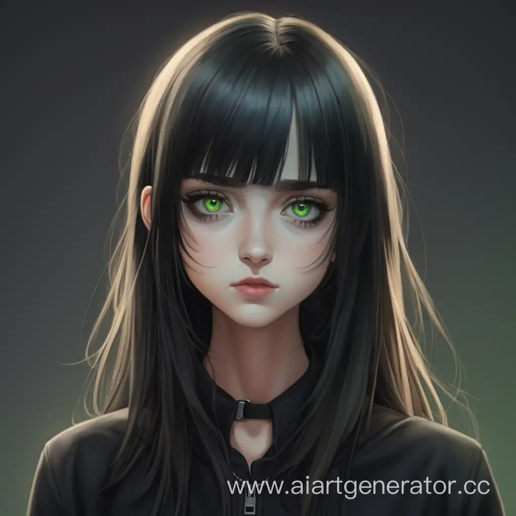 Serious-Young-Woman-with-Dark-Clothing-and-Green-Eyes