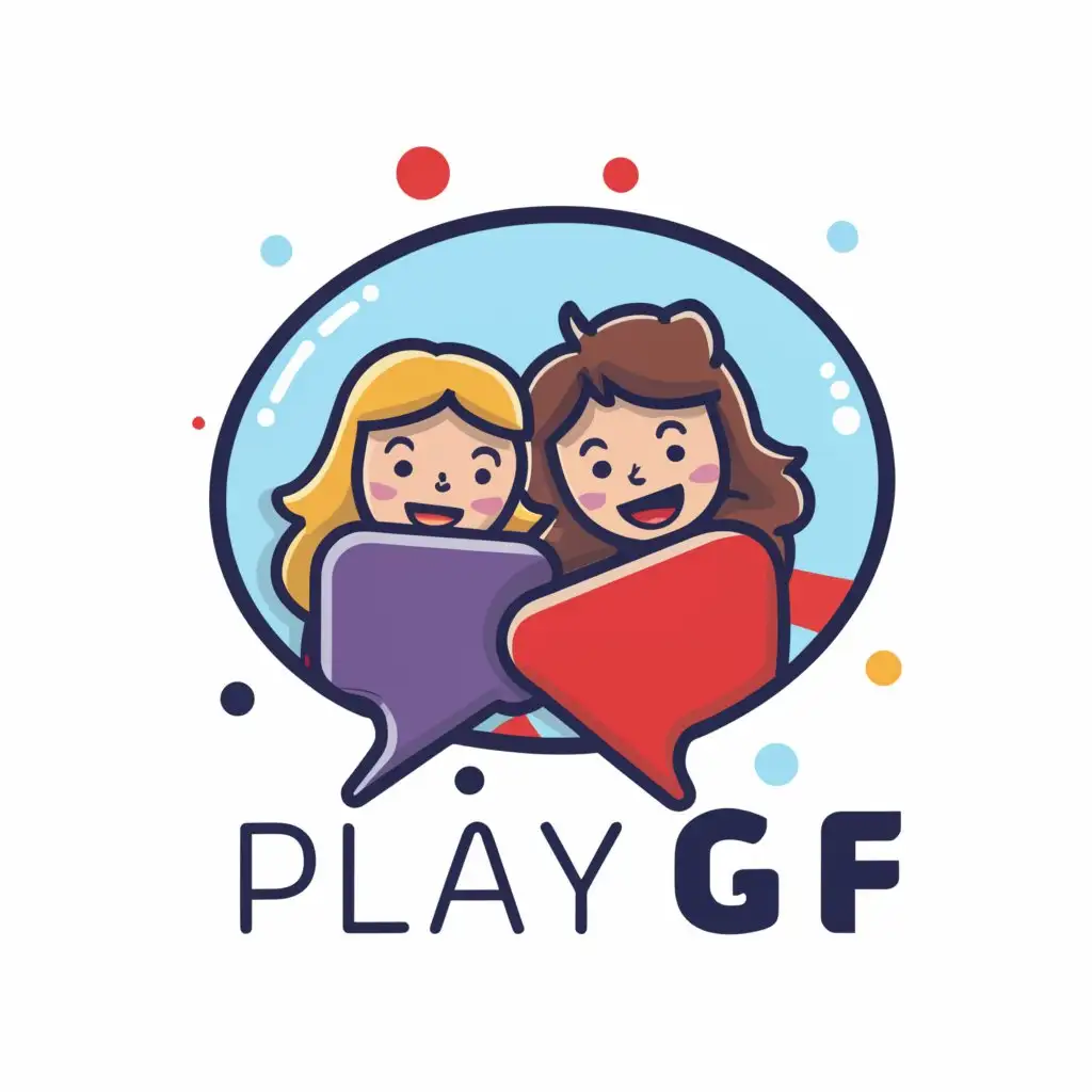 LOGO-Design-For-PlayGF-Chat-Room-Theme-with-Moderate-and-Clear-Background