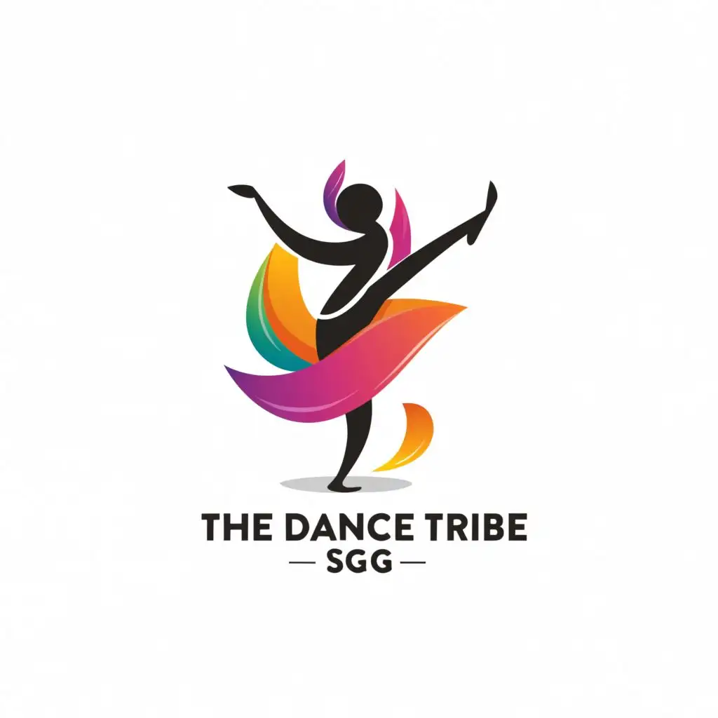 a logo design,with the text "The Dance Tribe Sg", main symbol:Dancing lady,Moderate,clear background