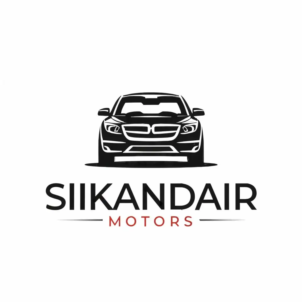 LOGO-Design-For-Sikandar-Motors-Sleek-Car-Silhouette-with-Bold-Typography-for-Automotive-Industry