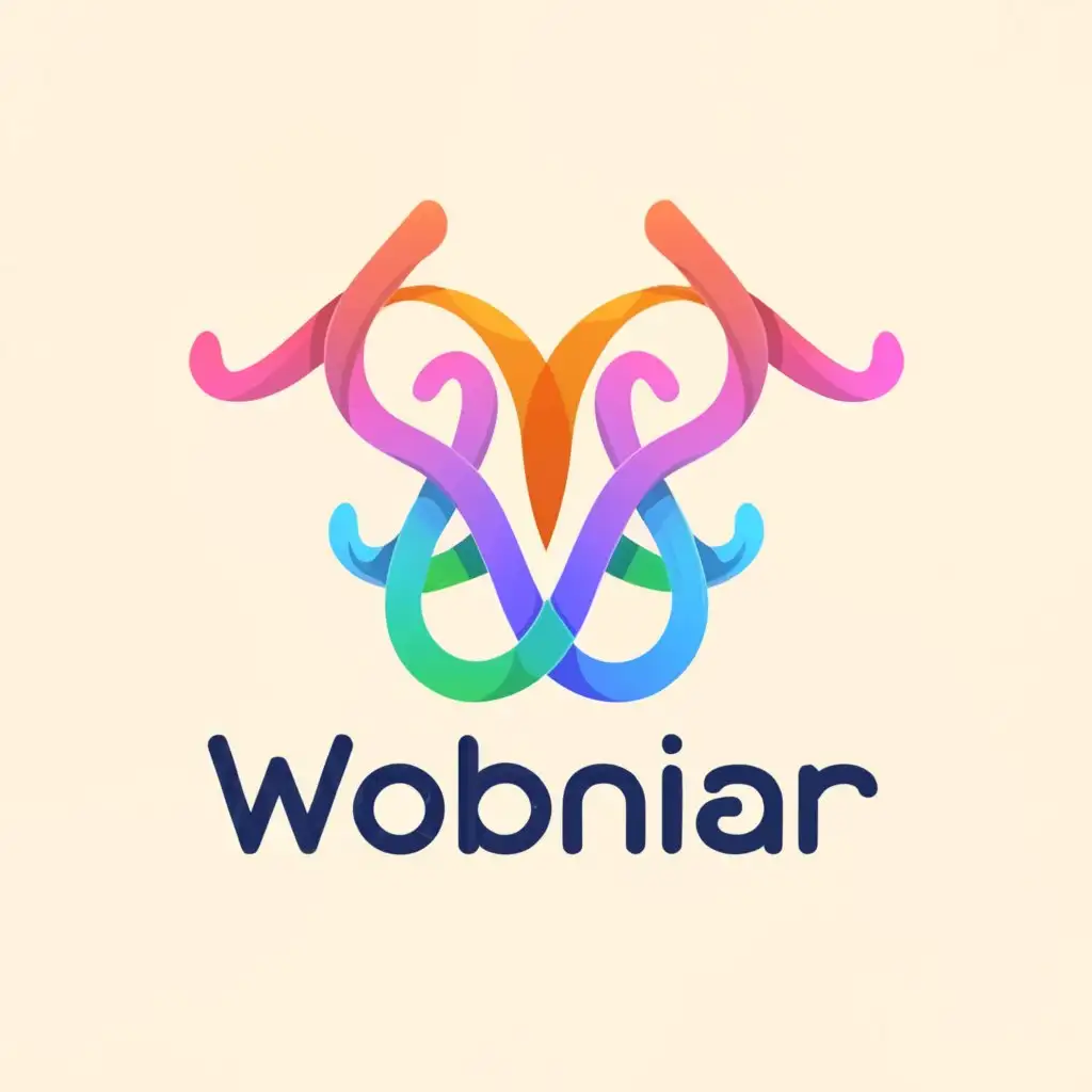 LOGO-Design-For-wobniaR-Colorful-and-Funky-Retro-Vibes-on-a-Clear-Background