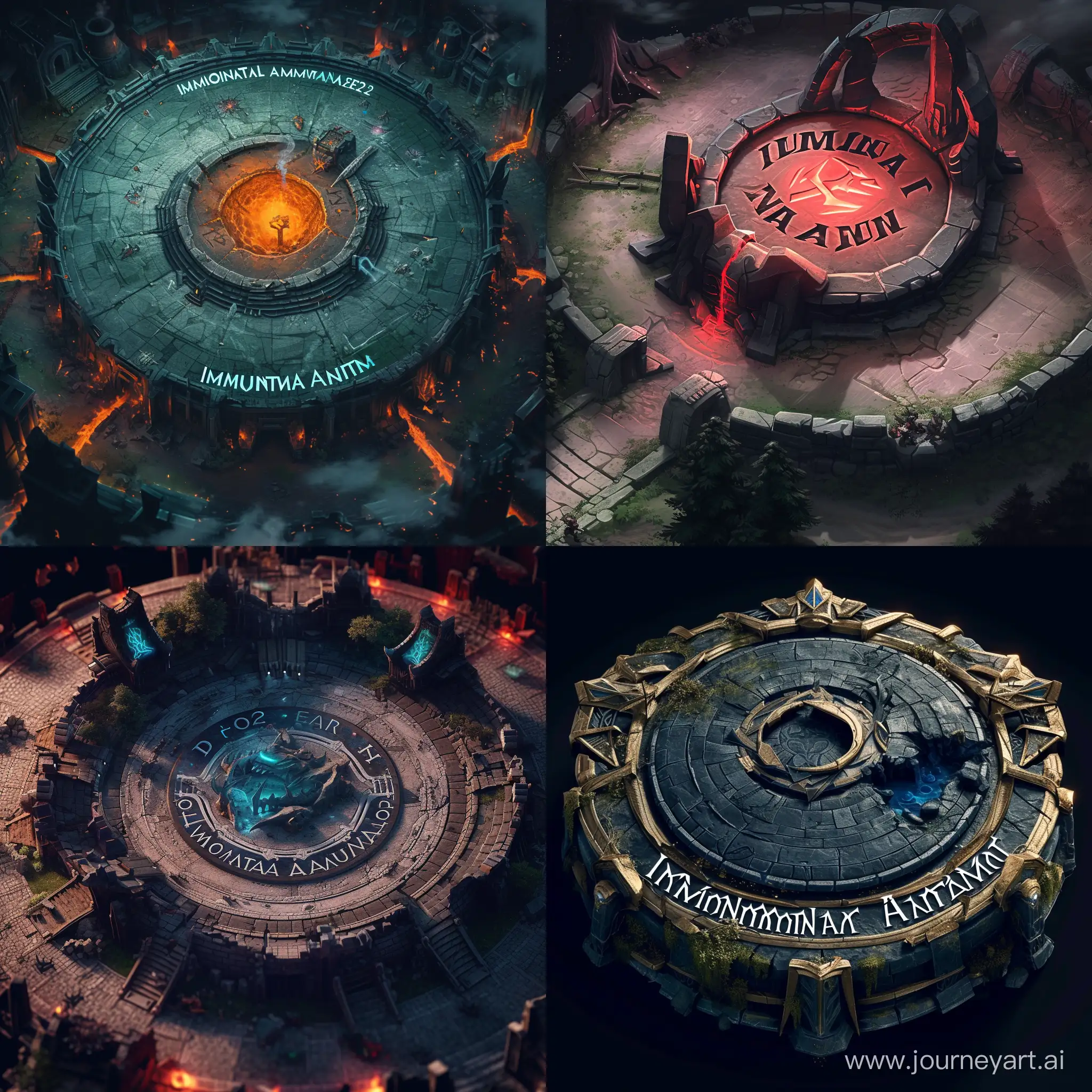 Dynamic Dota 2 Immortal Arena Logo Design | JourneyArt