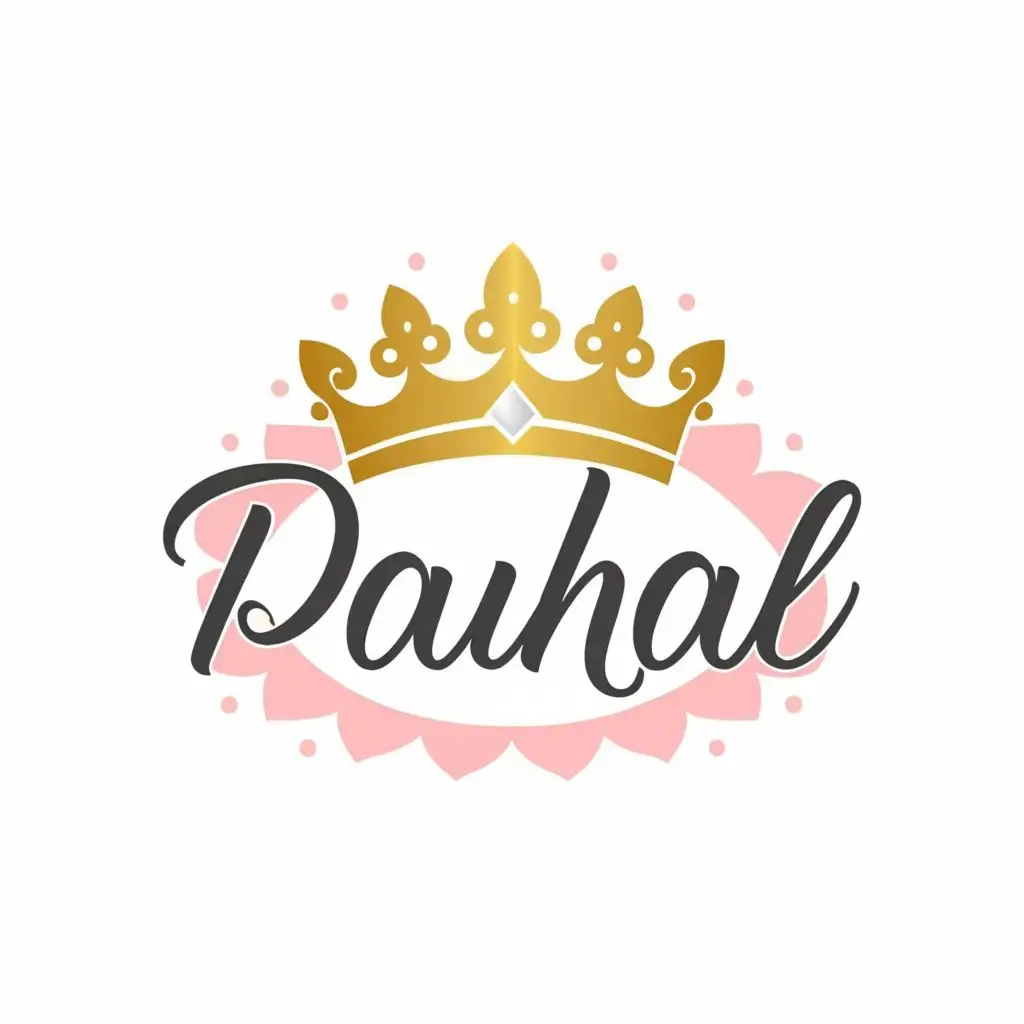 logo, Princess, with the text "Pahal", typography, be used in Events industry
