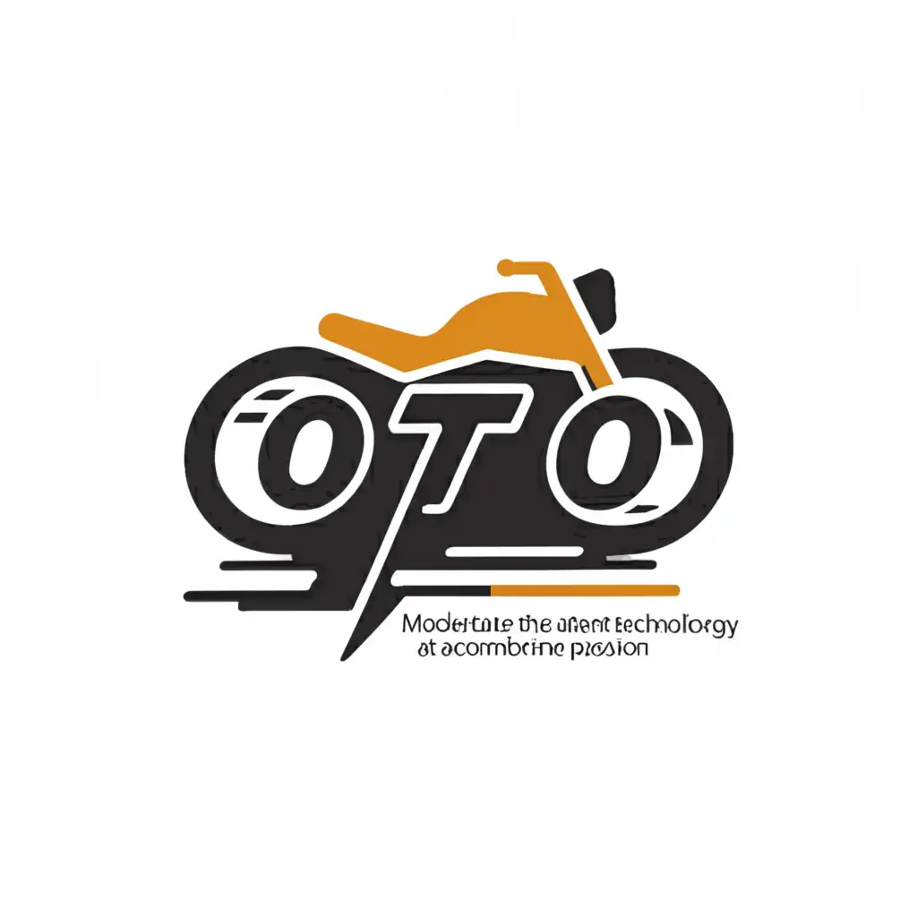 a logo design,with the text "oto", main symbol:motorcycle,Moderate,be used in Automotive industry,clear background