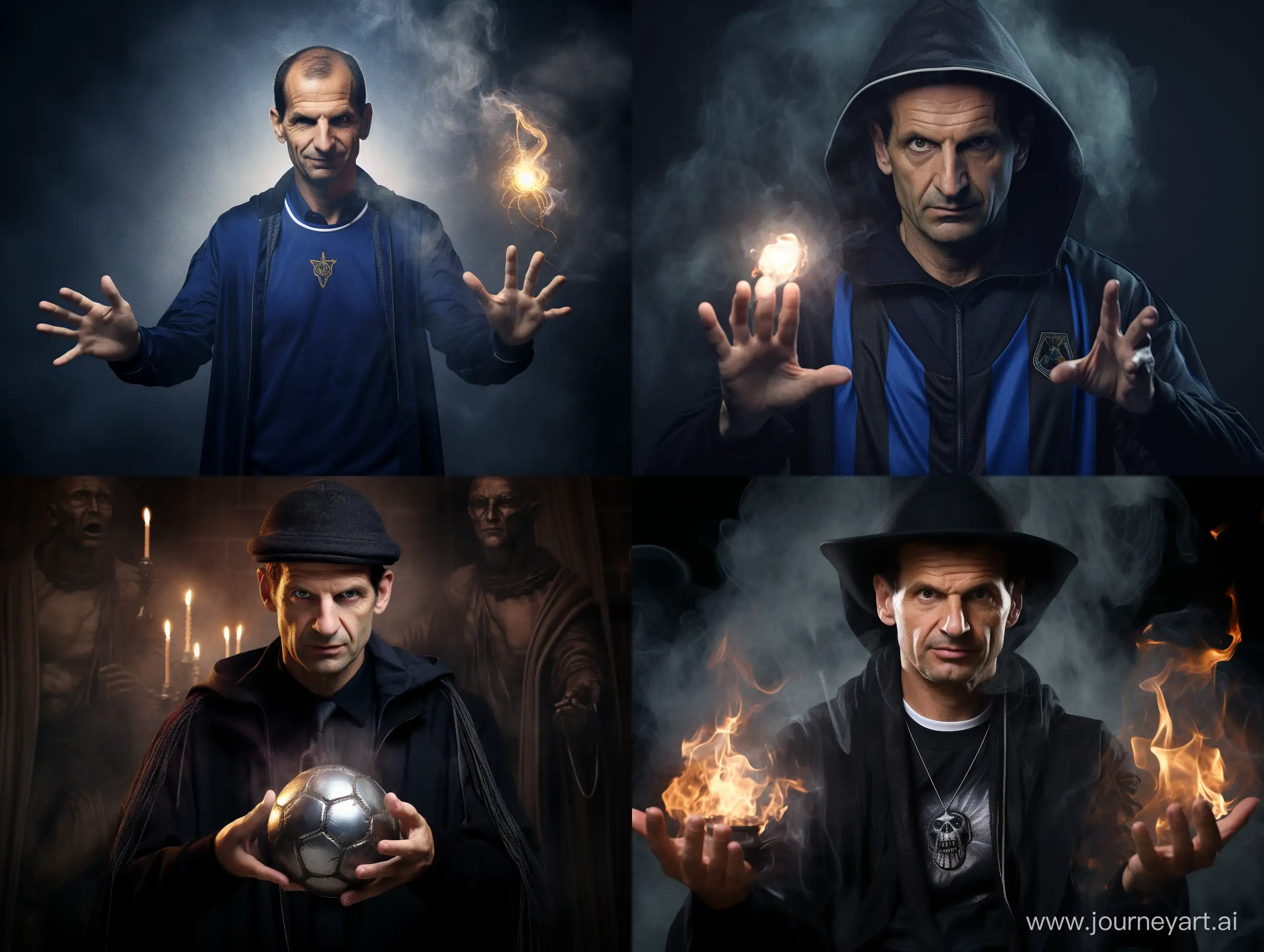 Massimiliano Allegri dressed as a sorcerer