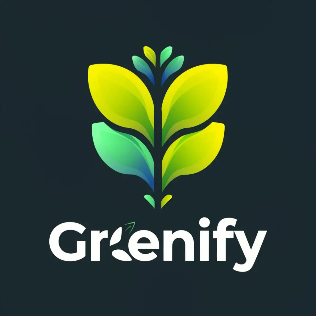 a logo design,with the text "GREENIFY", main symbol:WITH LEAVES AND TEXT,Moderate,clear background