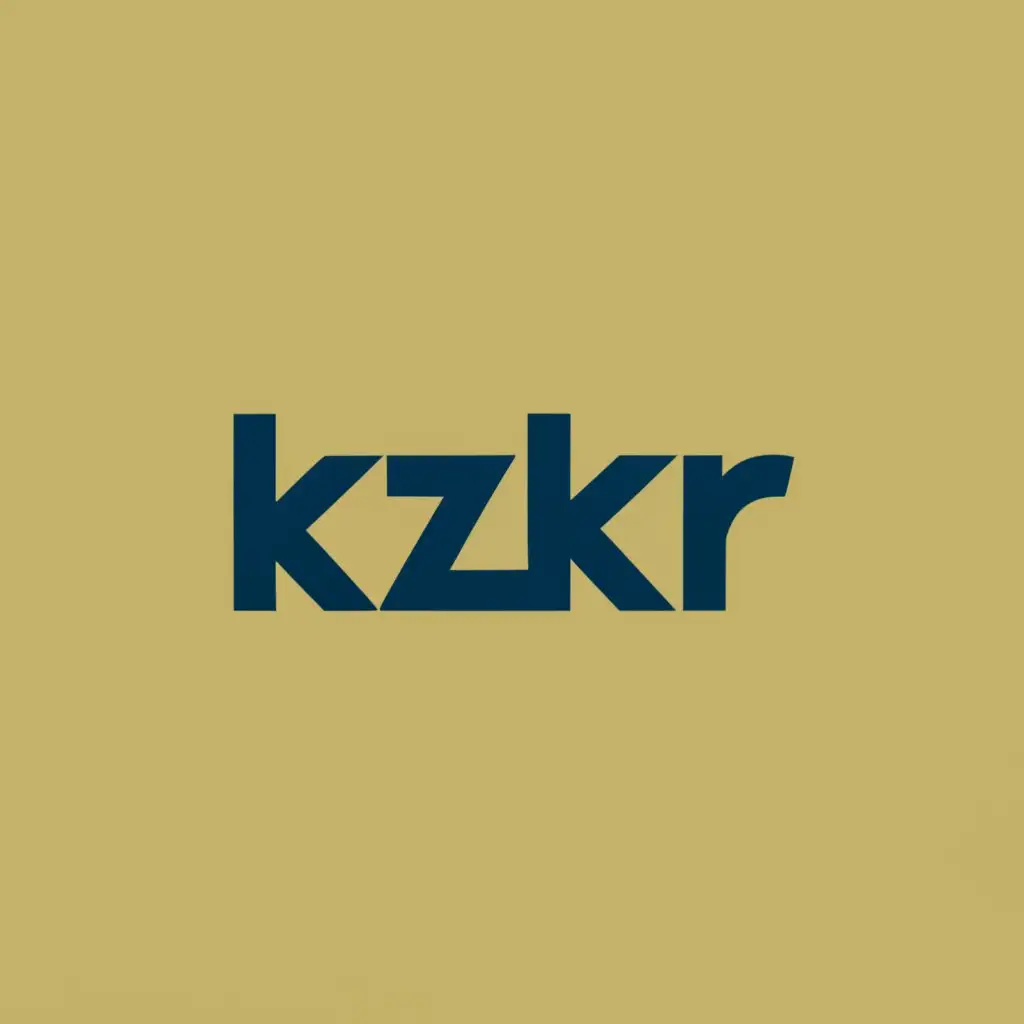 logo, like a mop,letter KZKR
, with the text "KZKR", typography, be used in Internet industry