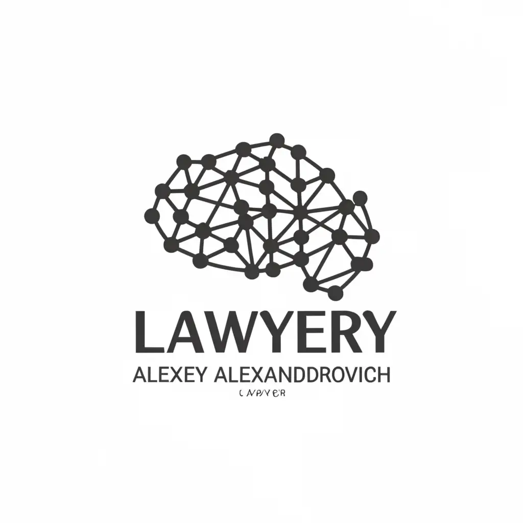 a logo design,with the text "Lawyer Sitnikov Alexey Alexandrovich", main symbol:brain,Minimalistic,clear background