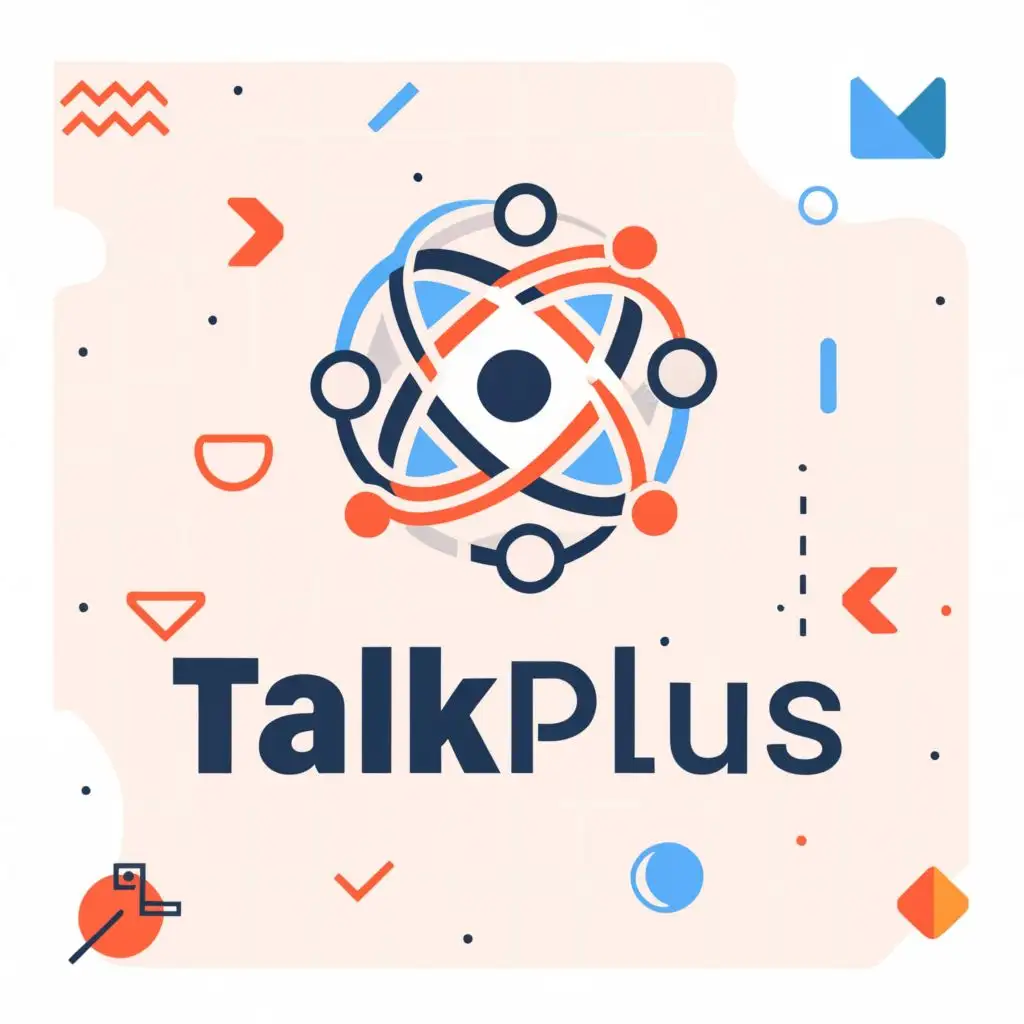 logo, network
, with the text "talkplus", typography, be used in Internet industry