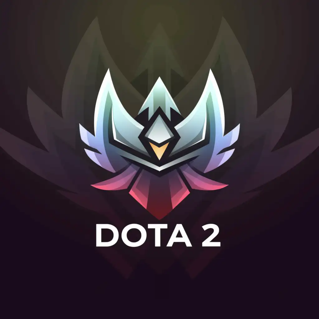 a logo design,with the text "Logo for a news website about the game dota", main symbol:Dota 2,Moderate,be used in Internet industry,clear background