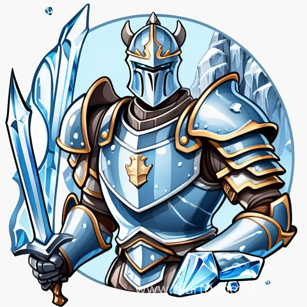 Cartoon-Style-Icy-Knight-Avatar-Icon