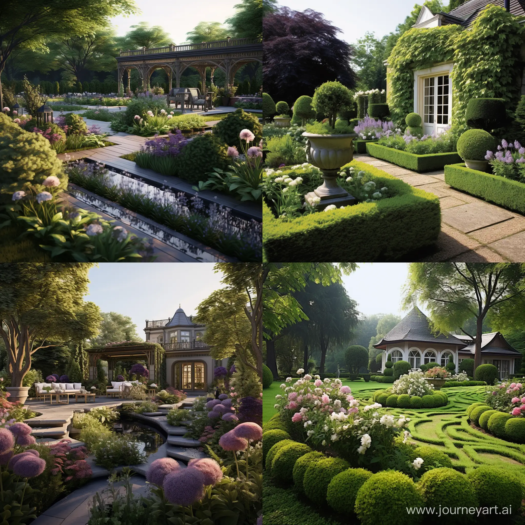 English-Style-Ornamental-Garden-Landscaping-for-Villa-Gardens