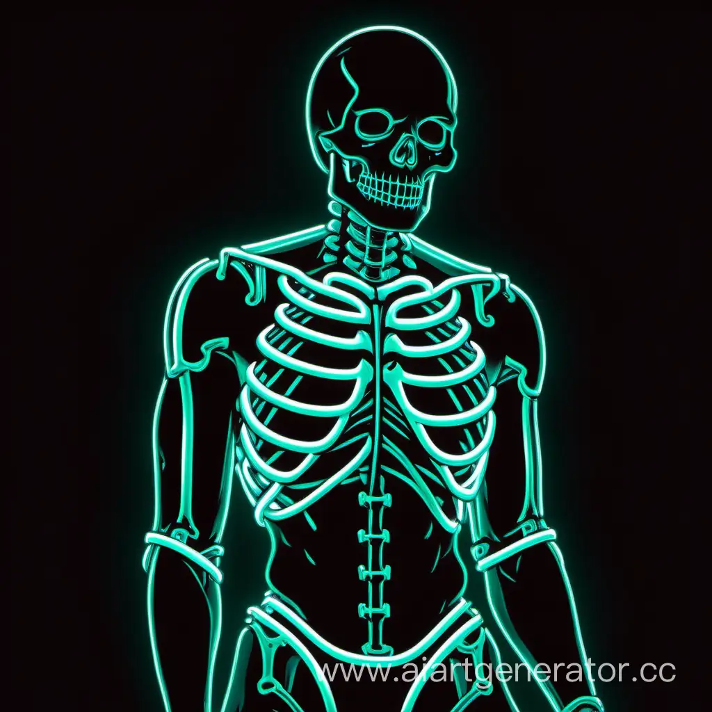 Neon-Skeleton-Jock-Flexing-Muscles-in-Futuristic-Gym