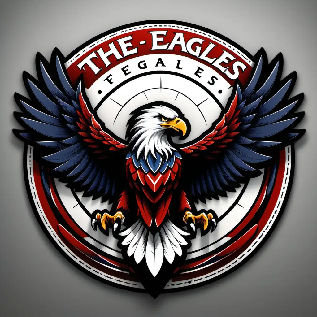 Majestic Eagle in Flight The Eagles Team Logo