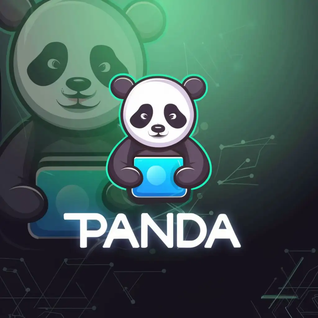 a logo design,with the text "Modern", main symbol:panda,complex,be used in Technology industry,clear background