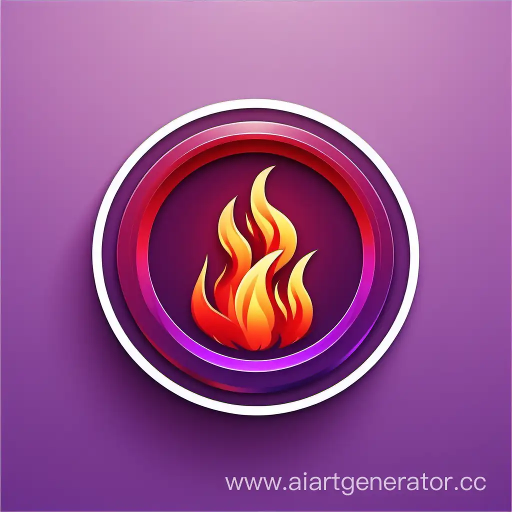 Mystical-Purple-and-Red-Fire-Circle-Icon