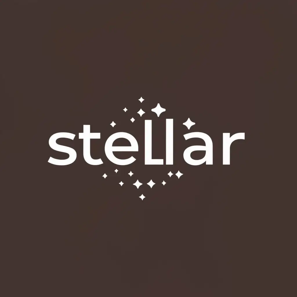 a logo design,with the text "Stellar", main symbol:Stars,Minimalistic,be used in Automotive industry,clear background