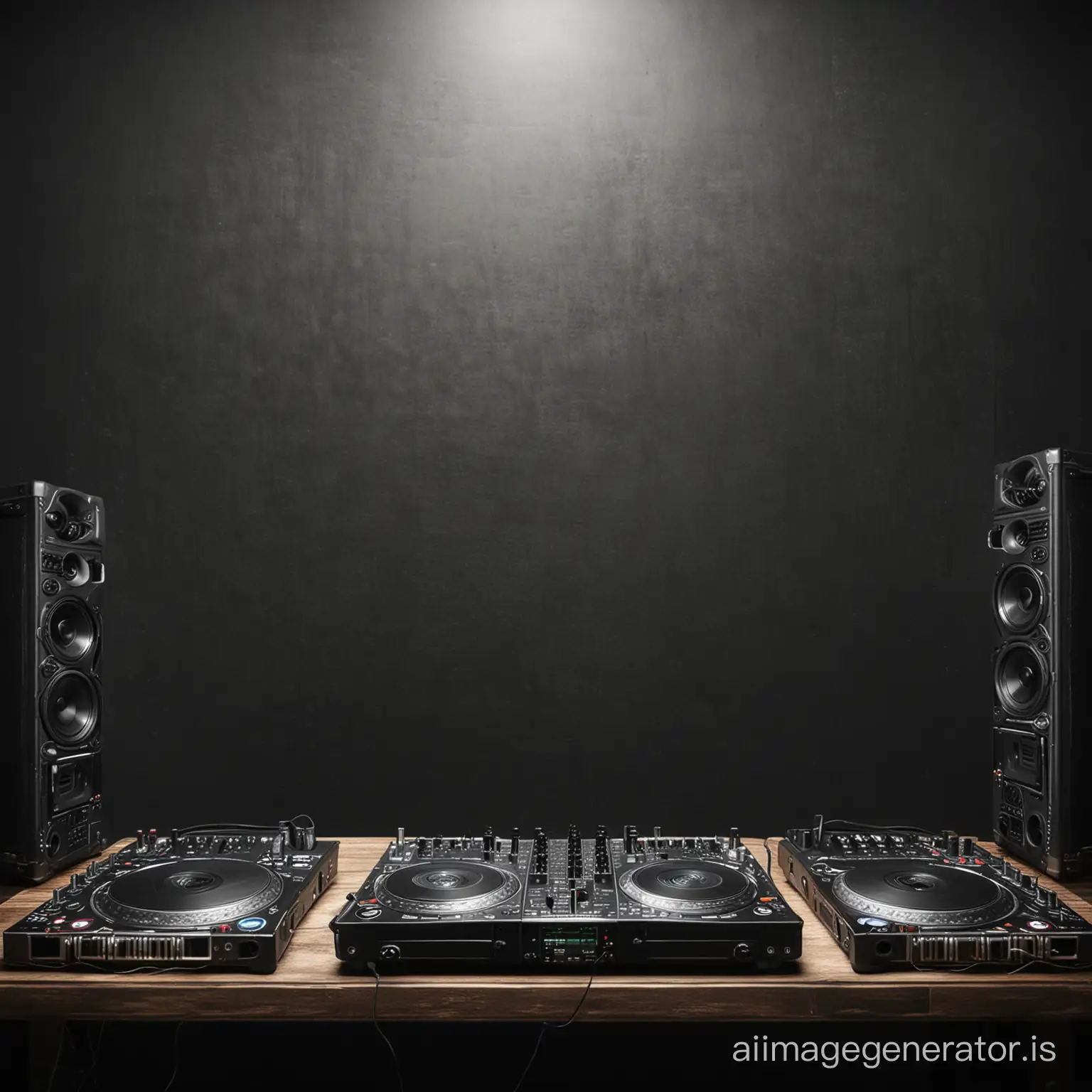 background for dj with equipament
