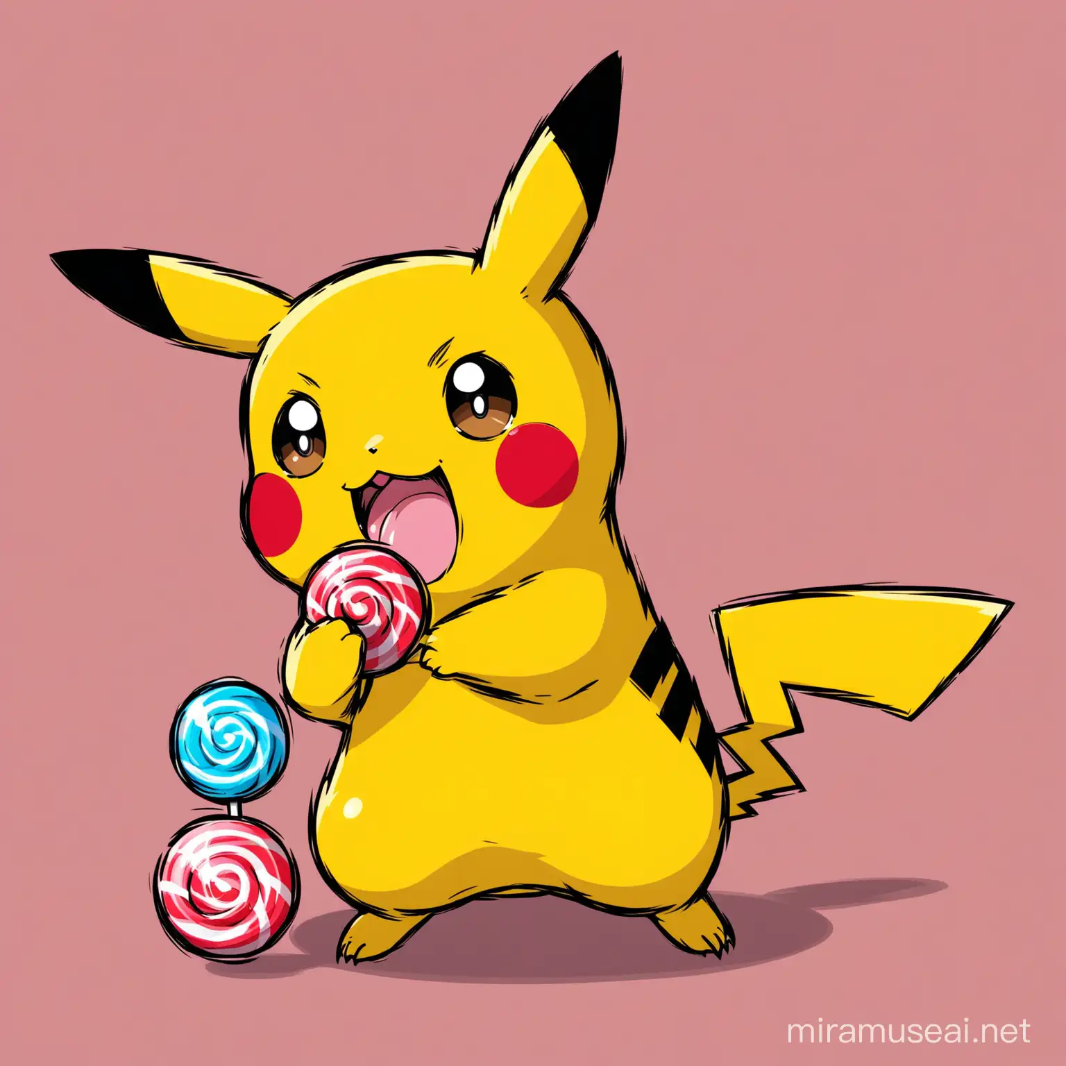 Pokemon pikachu eat candy