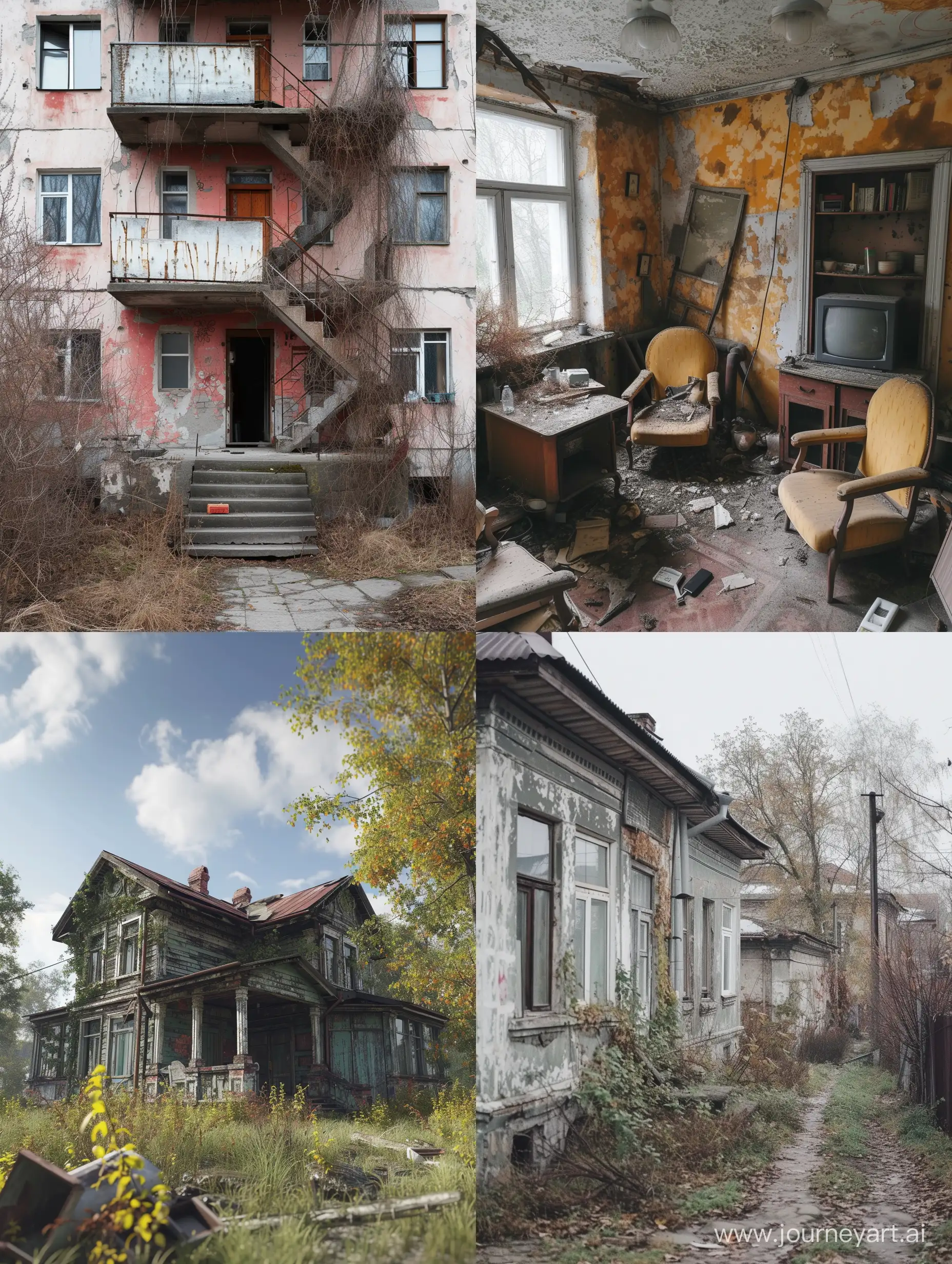 There are many Russian depressive houses of the 80s .