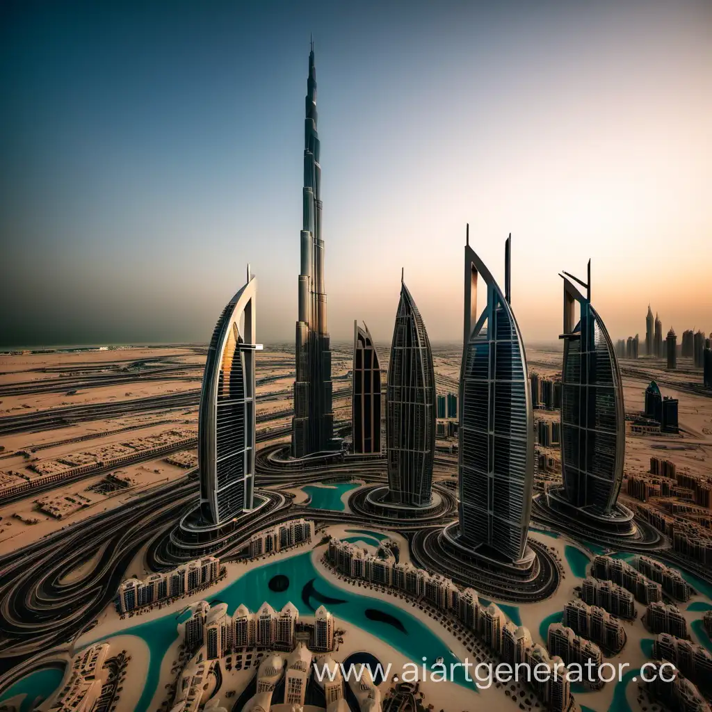 Captivating-Dubai-Skyline-Illuminated-at-Night