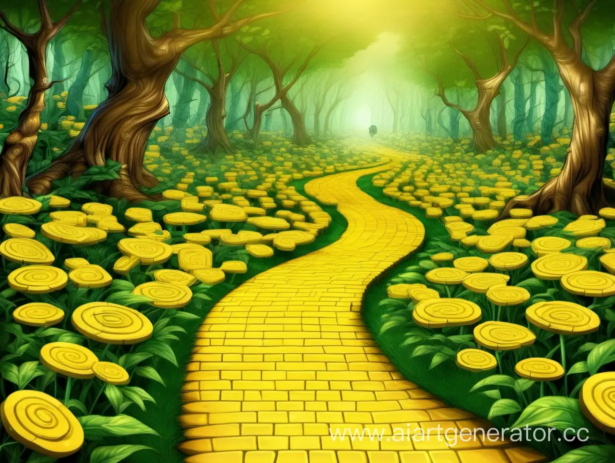 Golden-Pathway-to-Enchanted-Forest-in-the-Kingdom-of-Oz